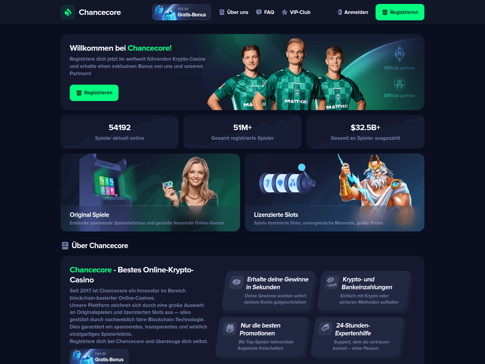 Screenshot of chancecore.com