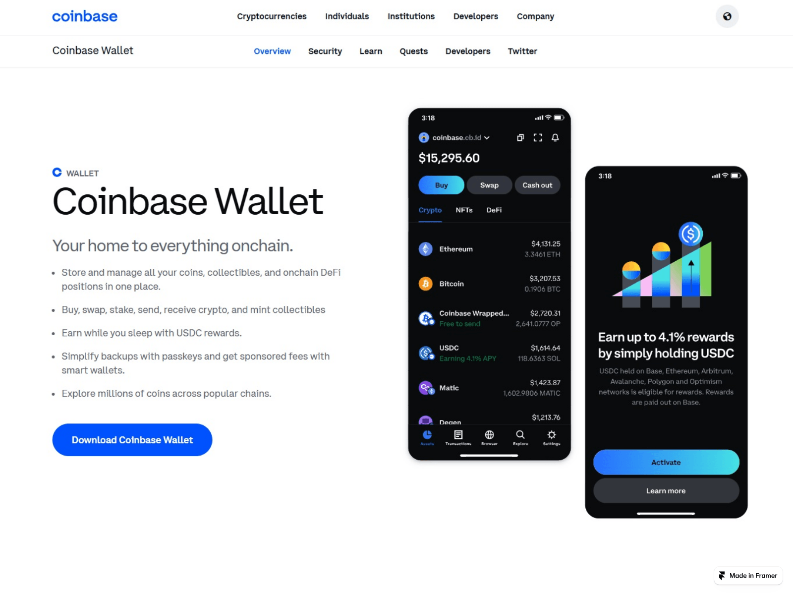 Screenshot of get-coinbase-com.framer.ai
