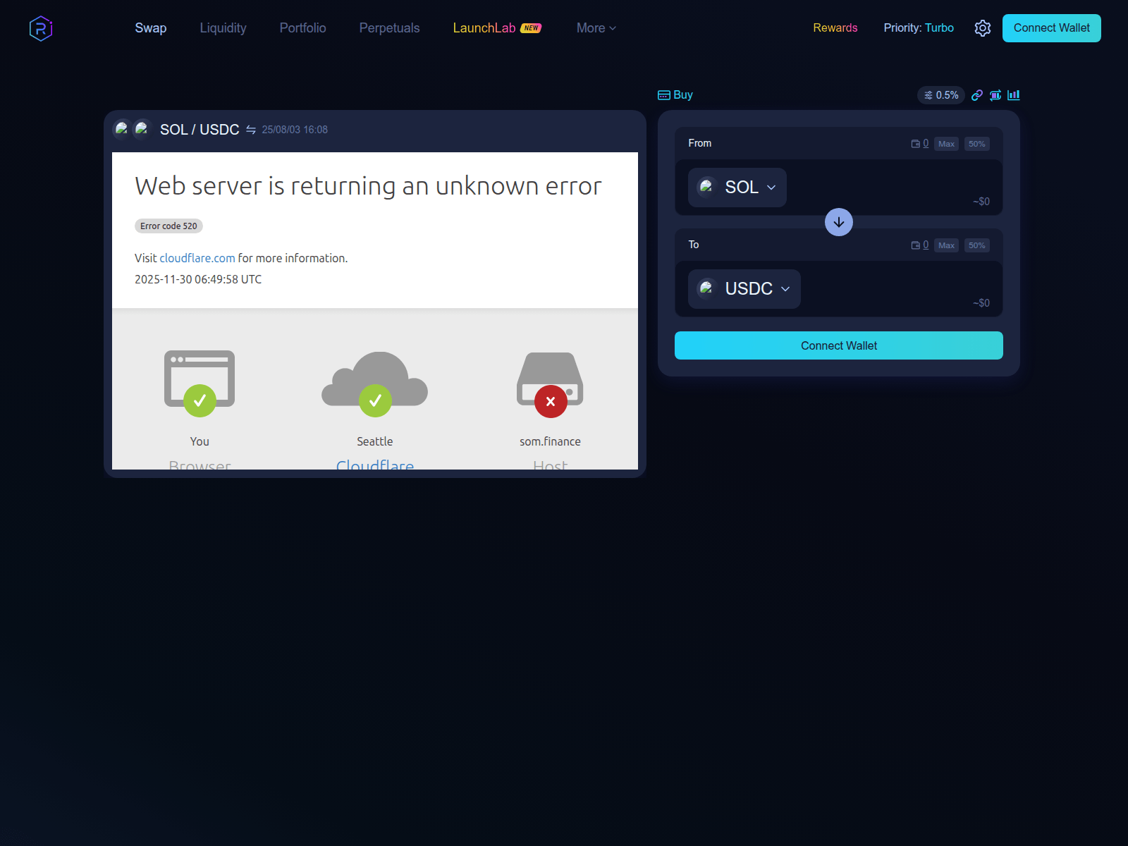 Screenshot of som.finance