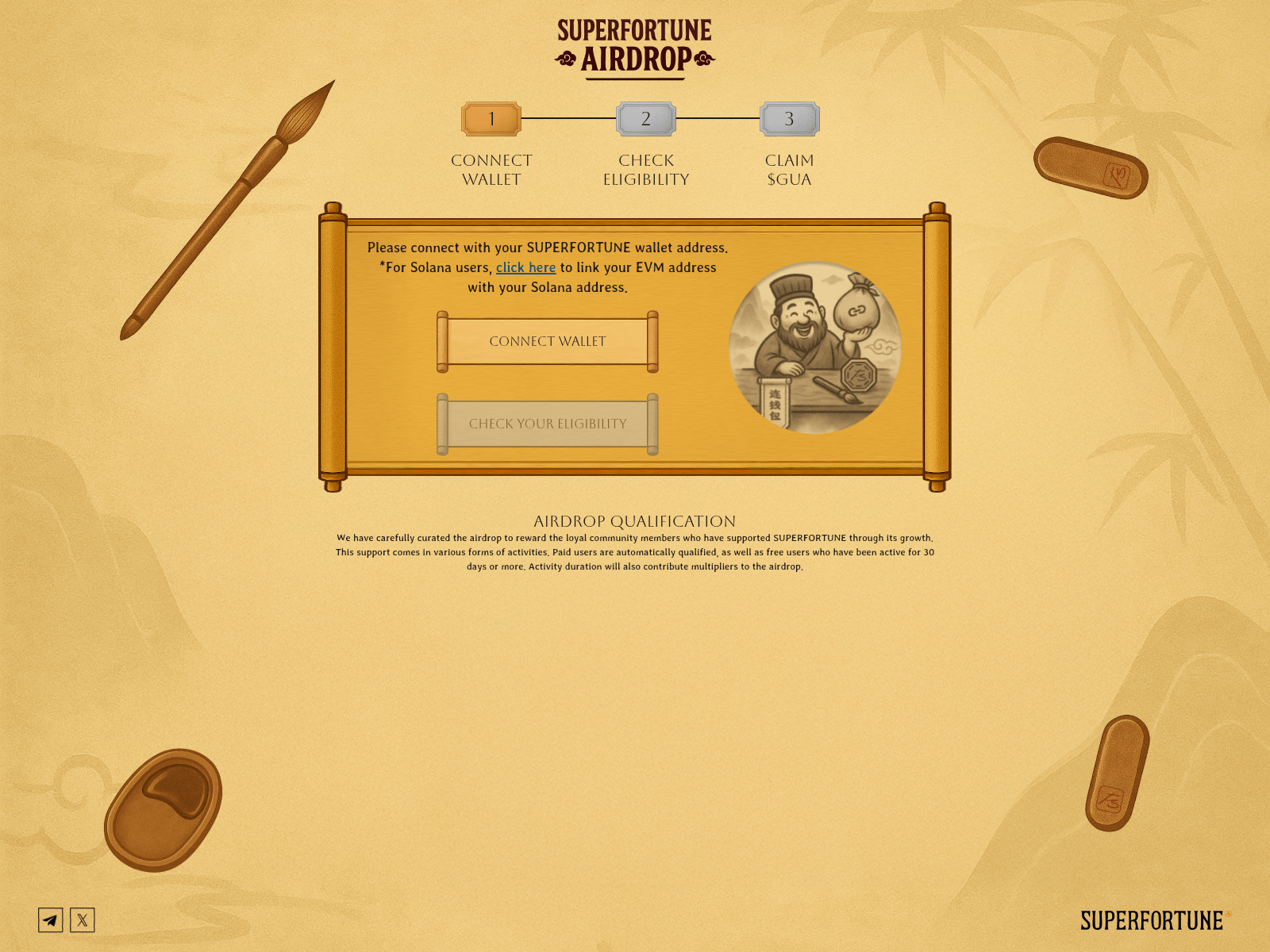 Screenshot of airdrop-superfortune.xyz