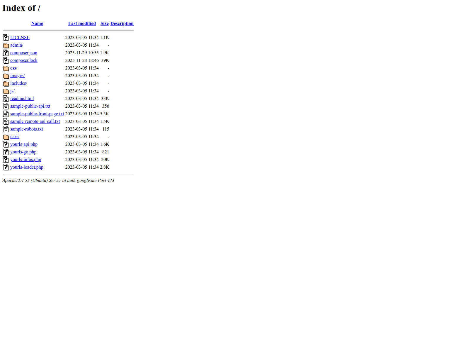 Screenshot of auth-google.me
