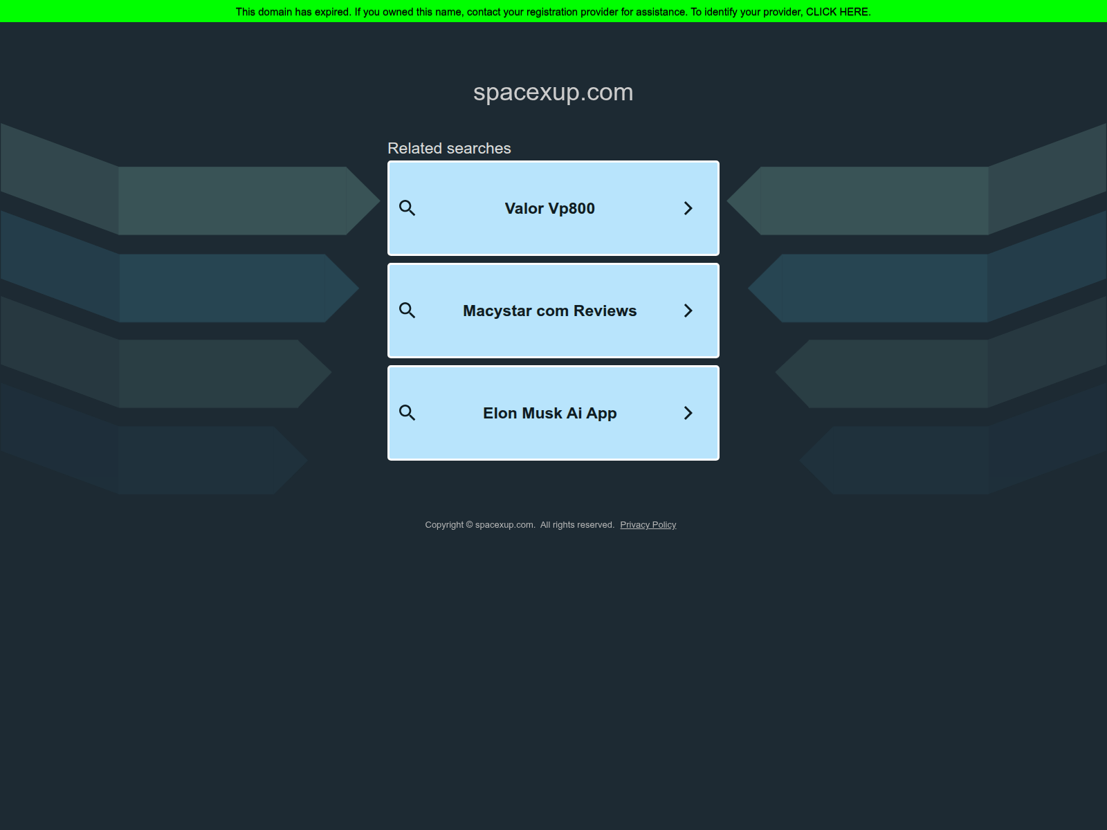 Screenshot of spacexup.com