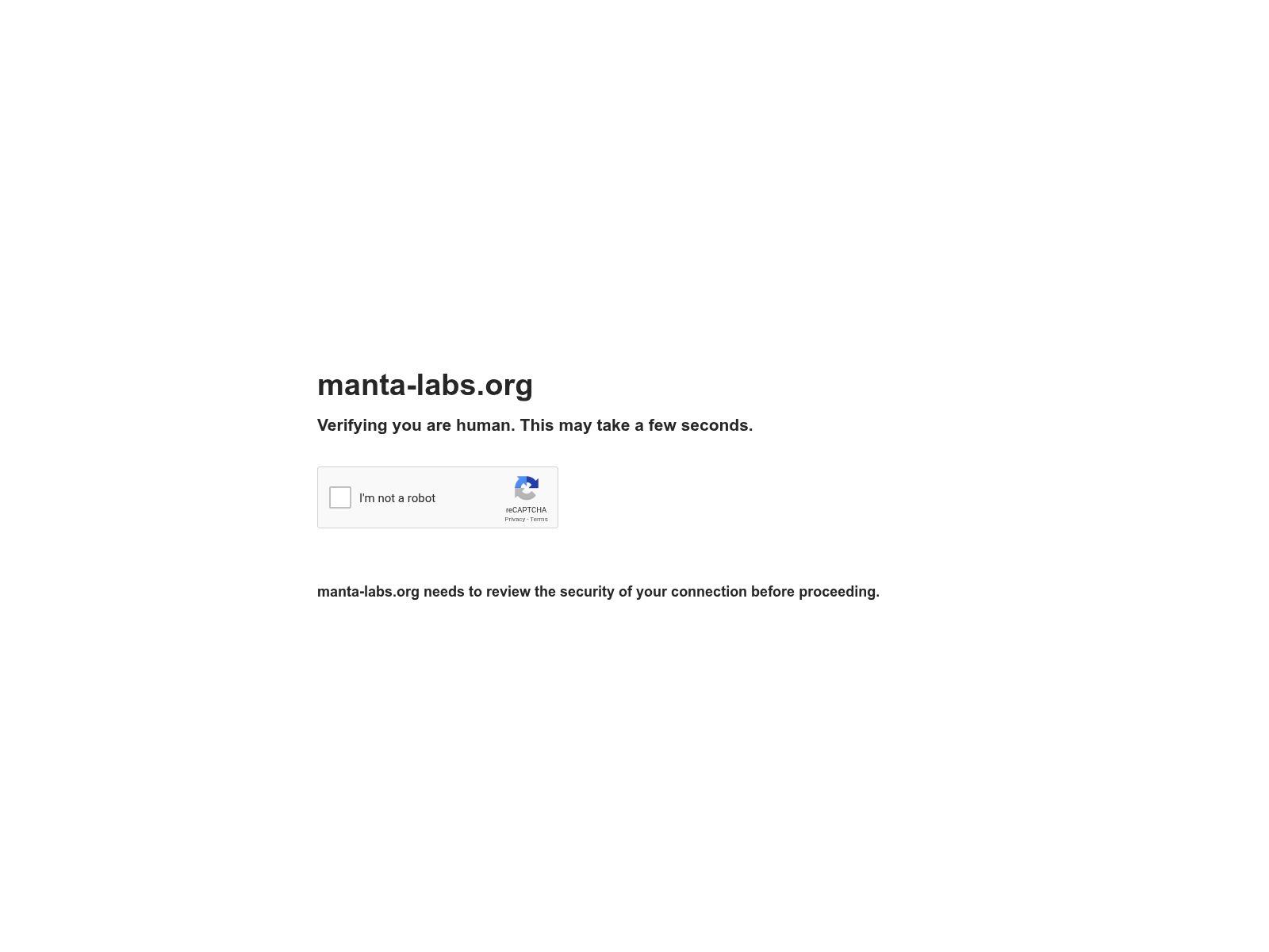 Screenshot of manta-labs.org
