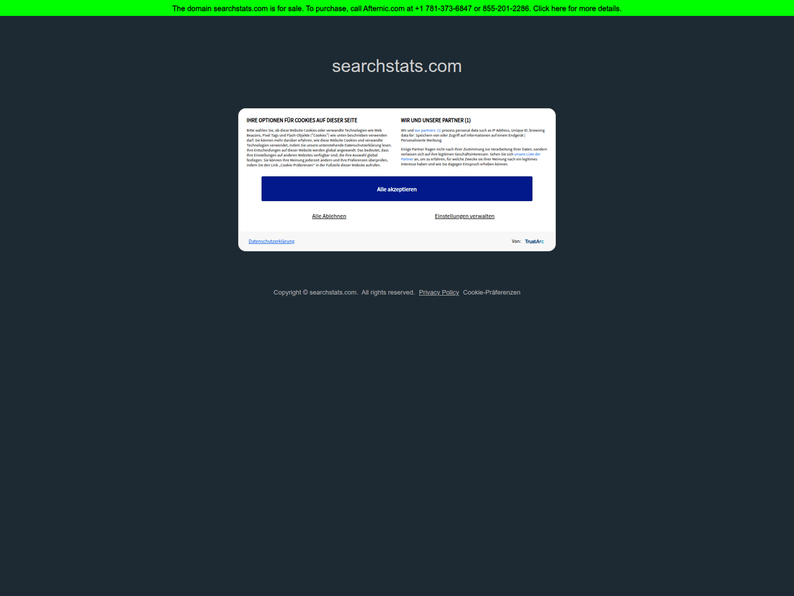 Screenshot of check.searchstats.com