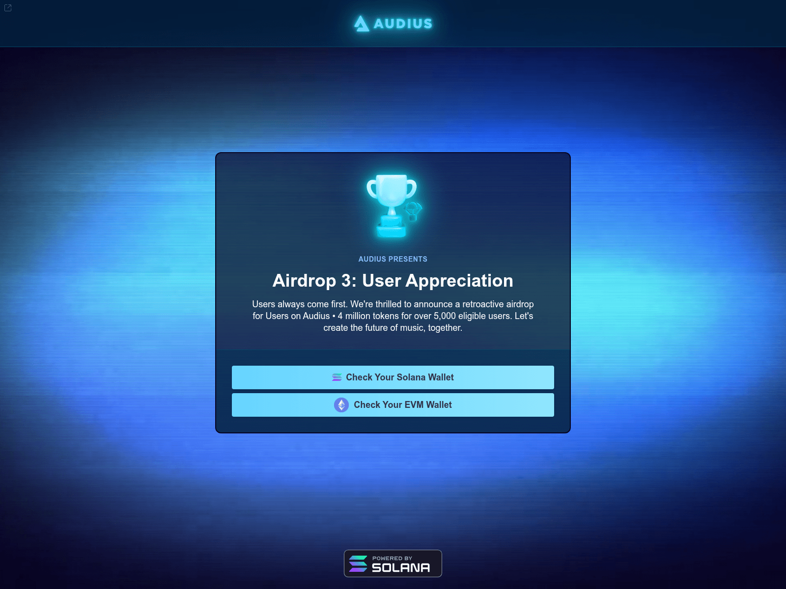 Screenshot of audius.cz