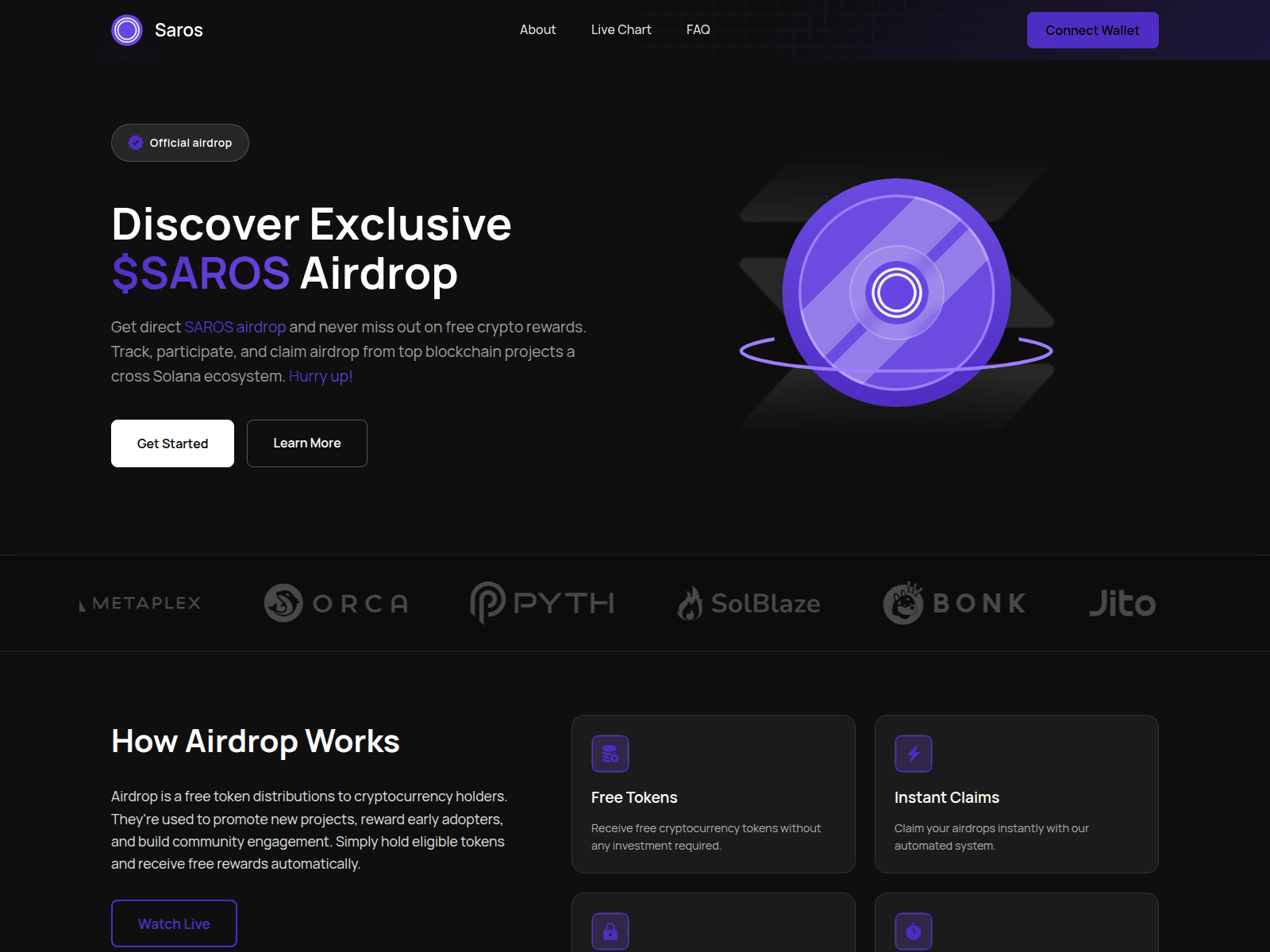 Screenshot of reward-saros.xyz