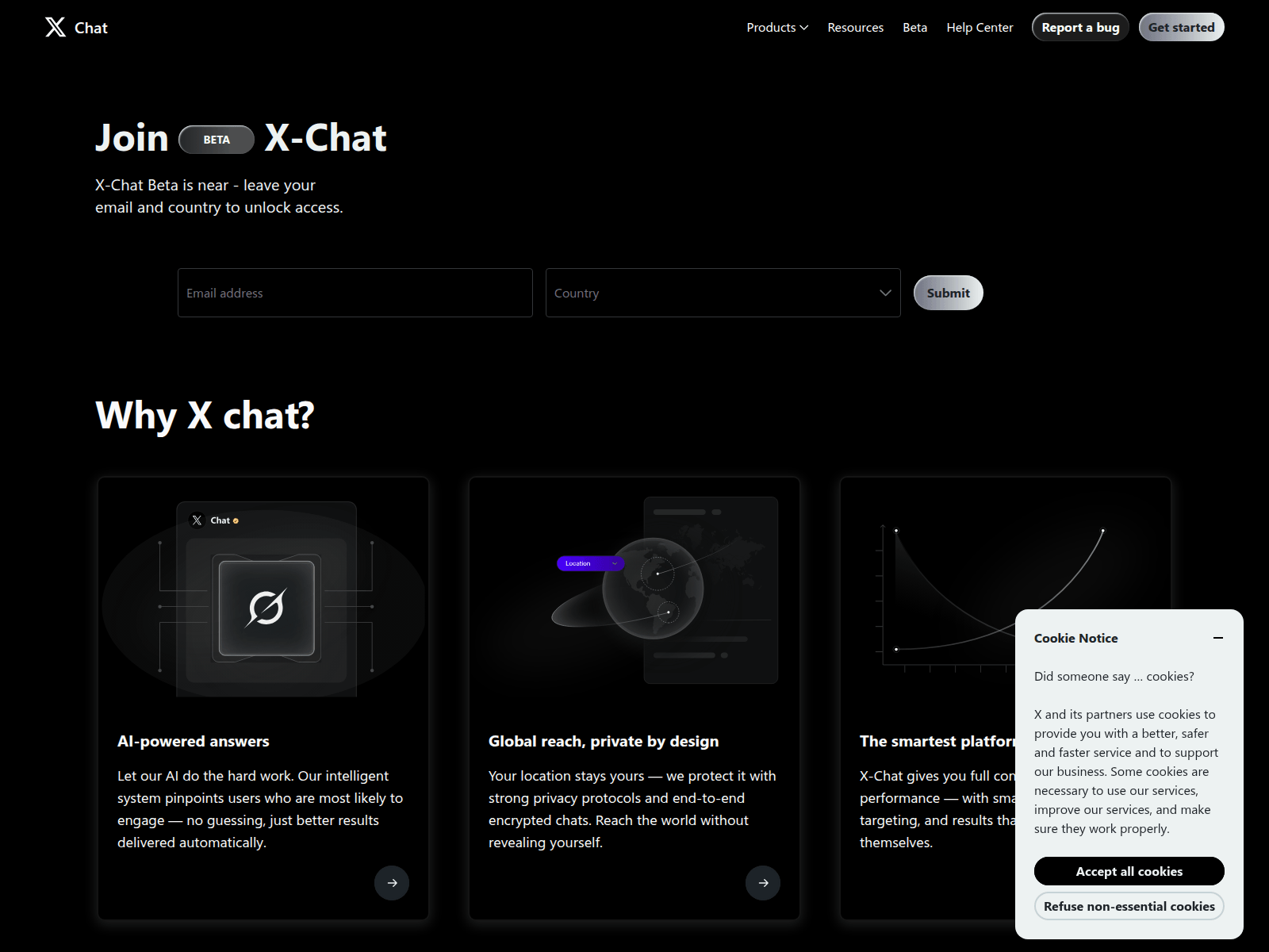 Screenshot of xchat.to
