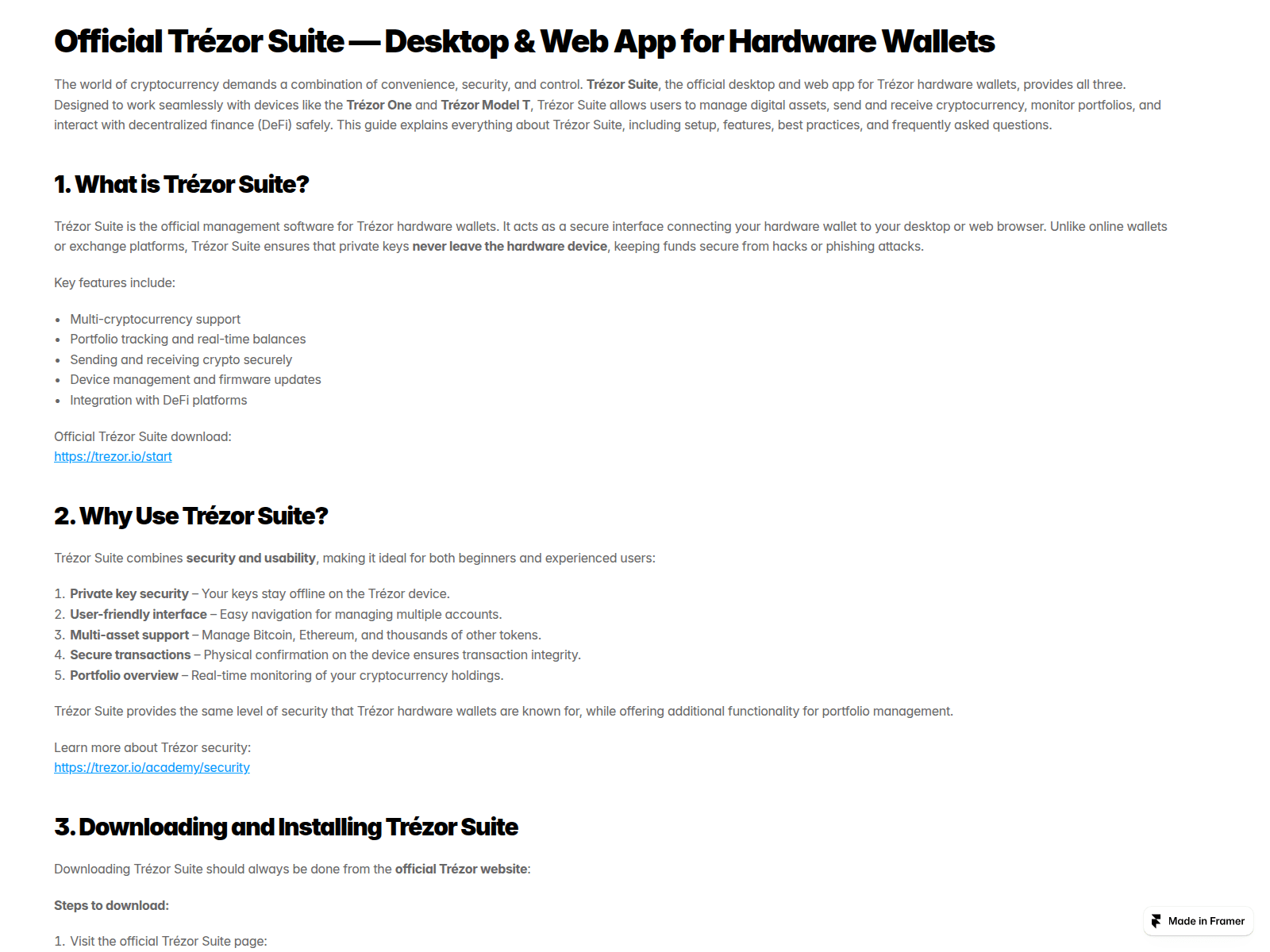 Screenshot of home-tzersuite.framer.ai