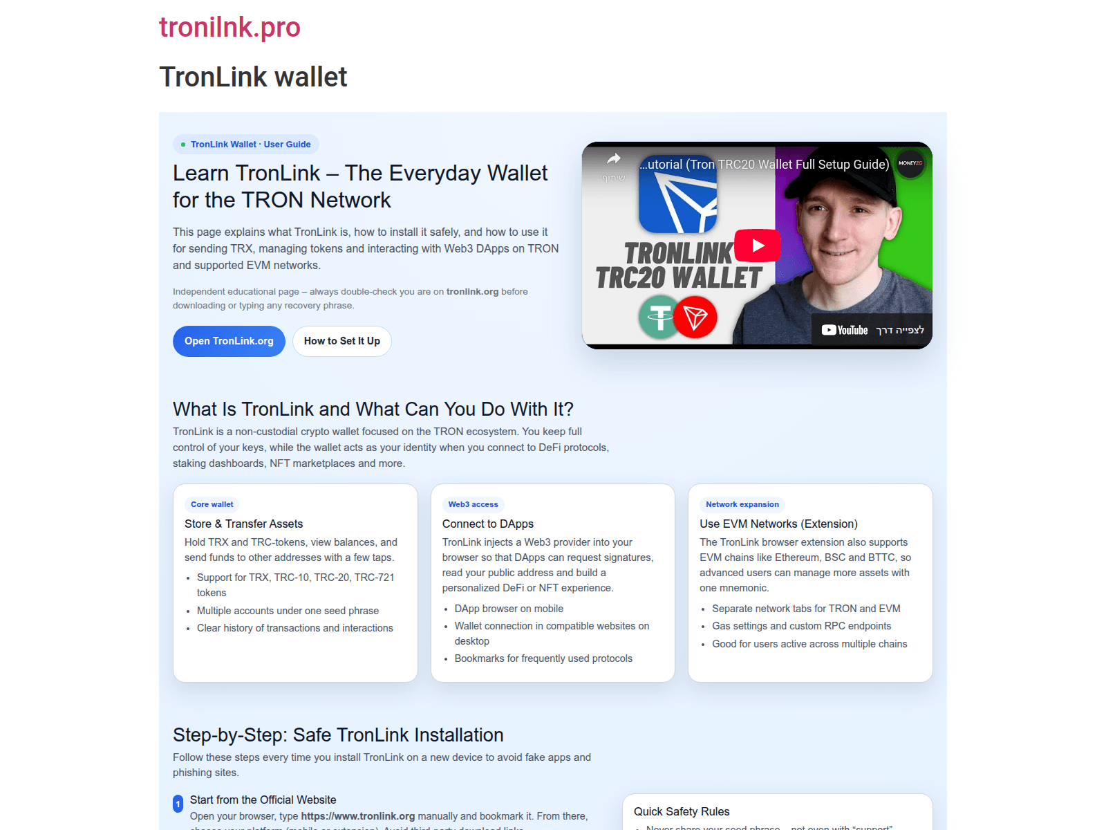 Screenshot of tronilnk.pro