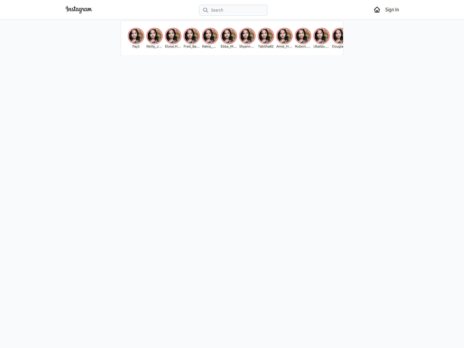 Screenshot of instagram-clone-lake-seven.vercel.app