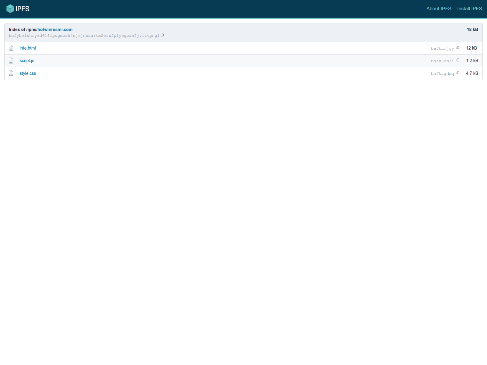 Screenshot of hotwinresmi-com.ipns.dweb.link