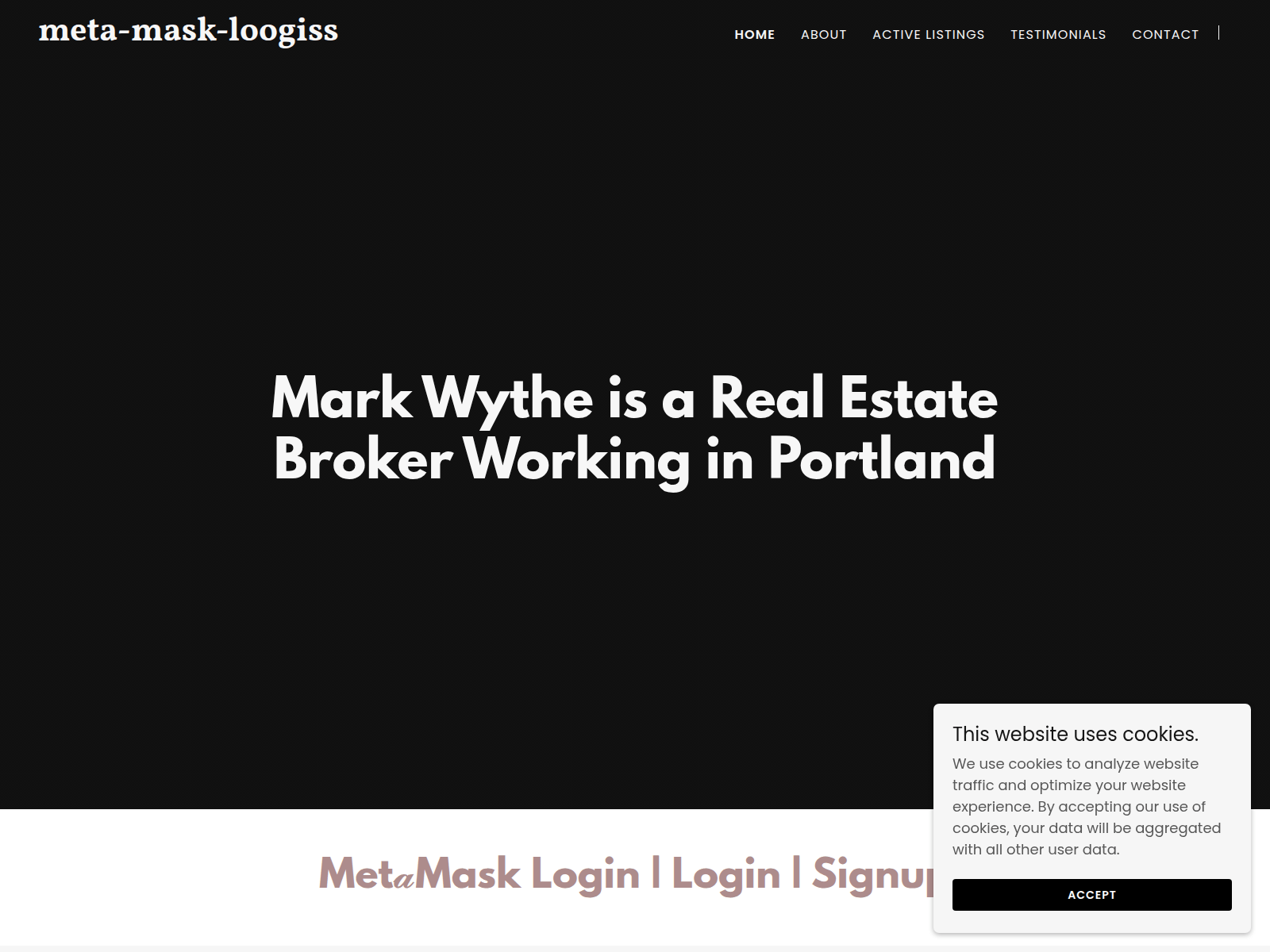 Screenshot of meta-mask-loogiss.godaddysites.com