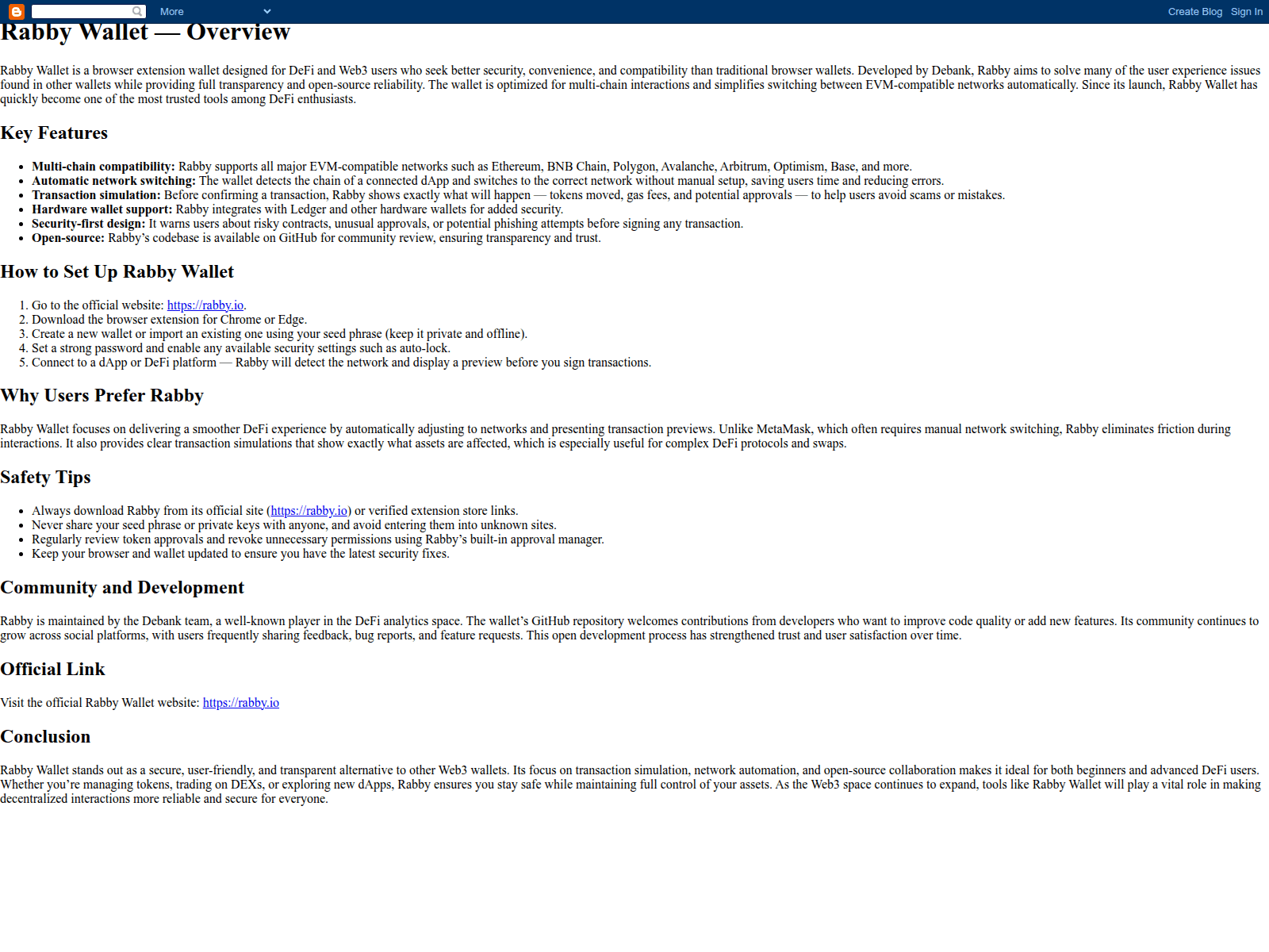 Screenshot of rabby-wallete.blogspot.com