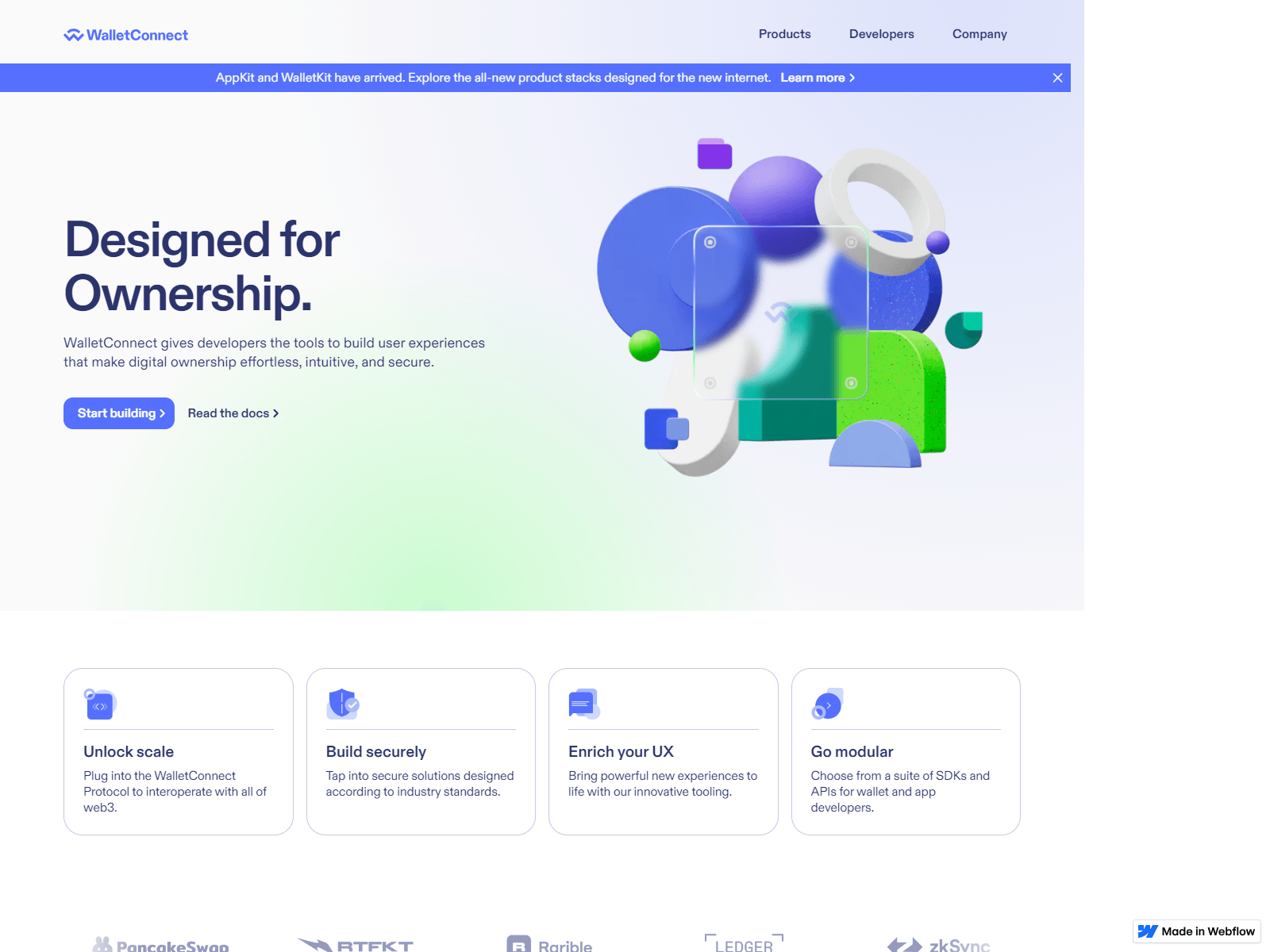 Screenshot of learn-wlletconnet.webflow.io