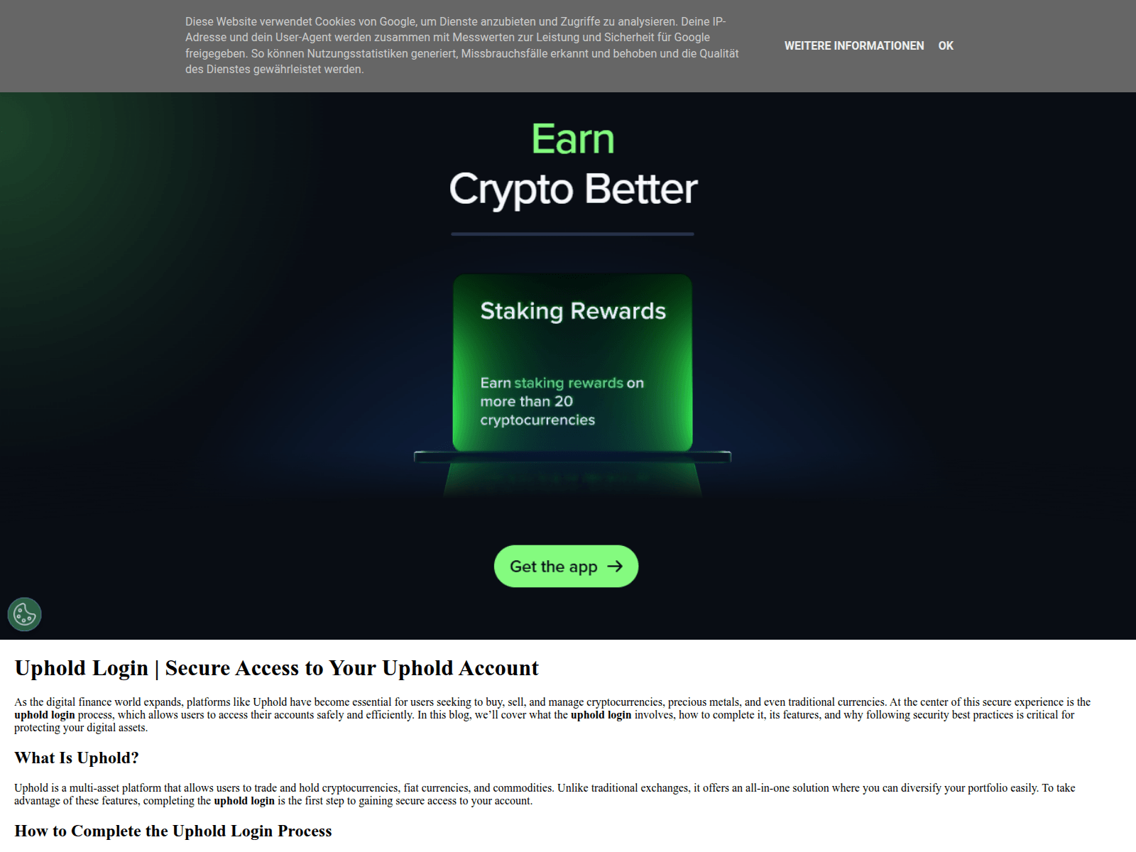 Screenshot of uphold-loogin.blogspot.se