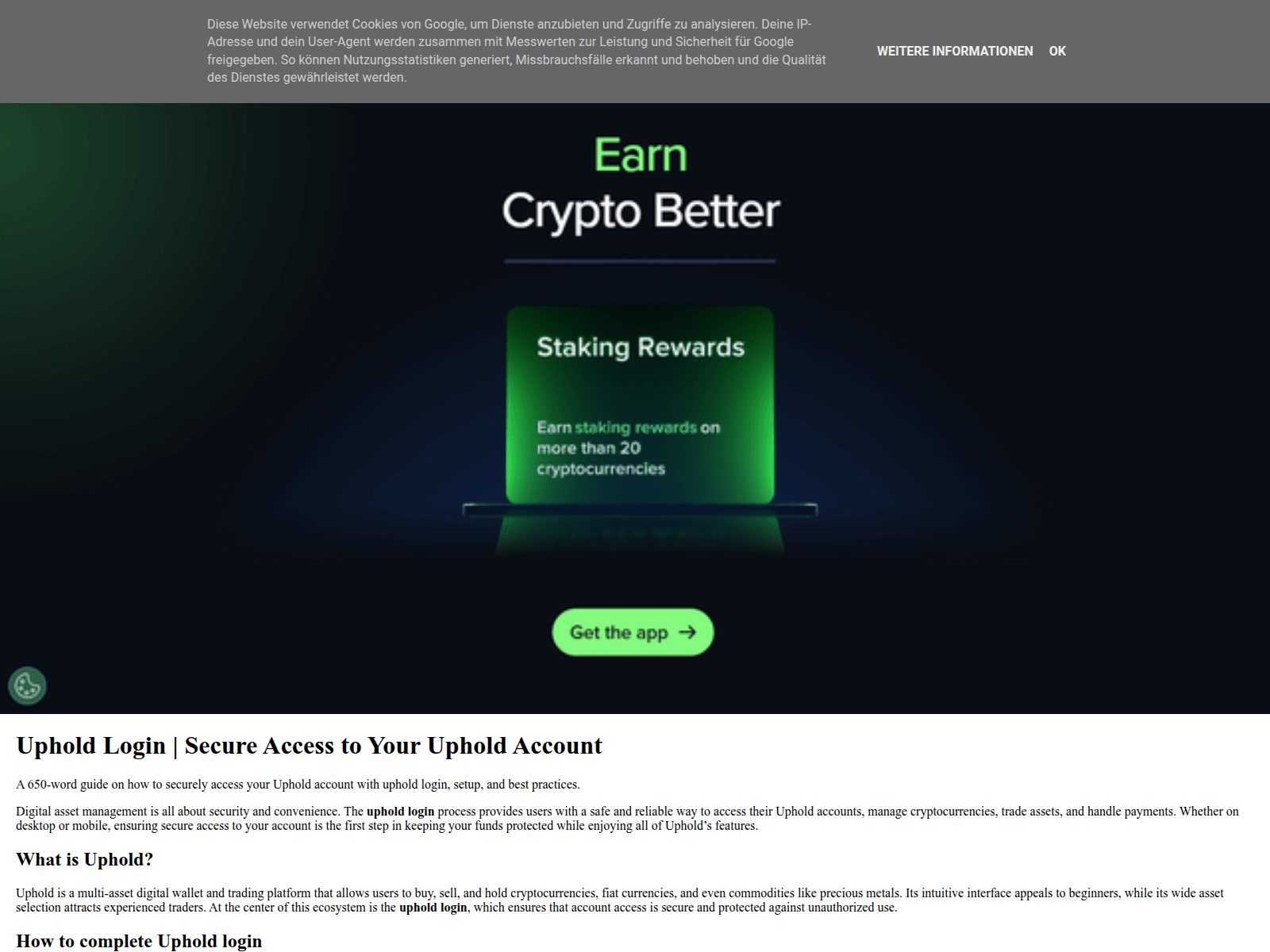 Screenshot of uphold-logiiin.blogspot.com