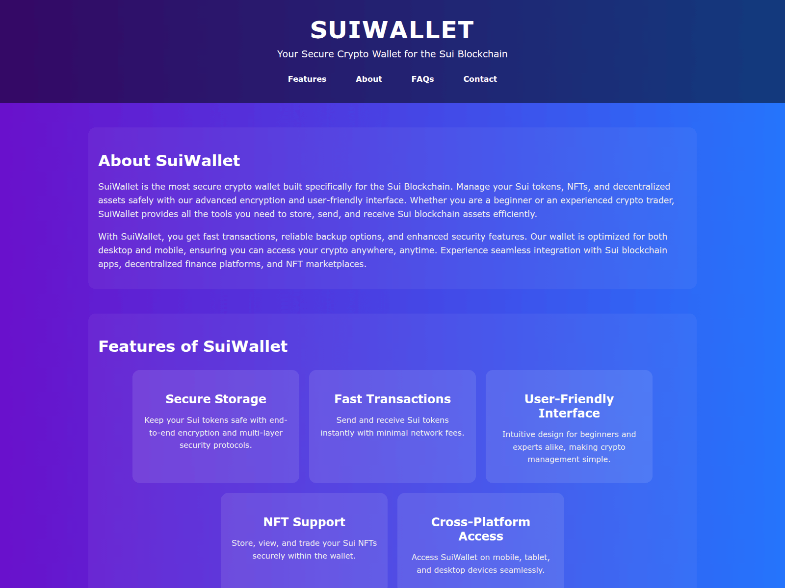 Screenshot of sui-walleat.pages.dev