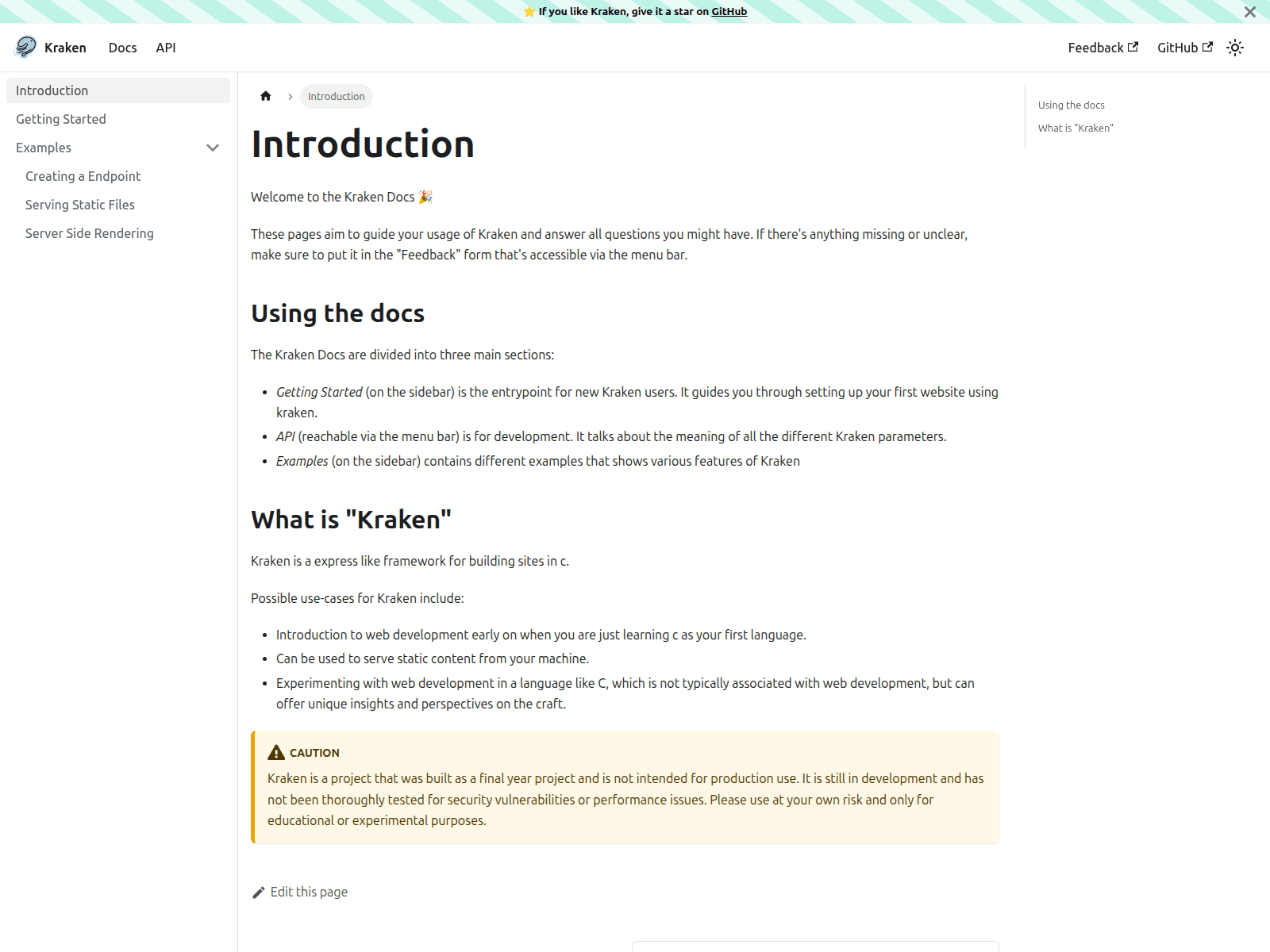 Screenshot of krakendocs.netlify.app