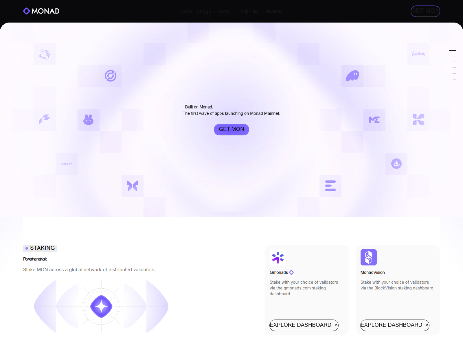 Screenshot of app.monadmainnet.xyz