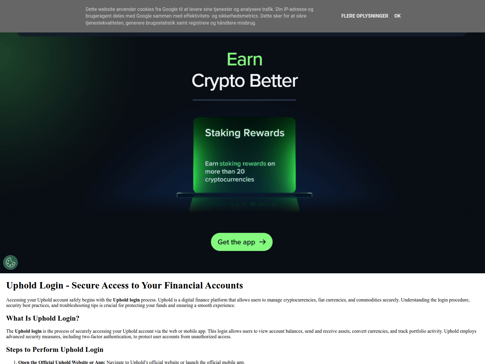 Screenshot of uphold-login-en.blogspot.com.eg