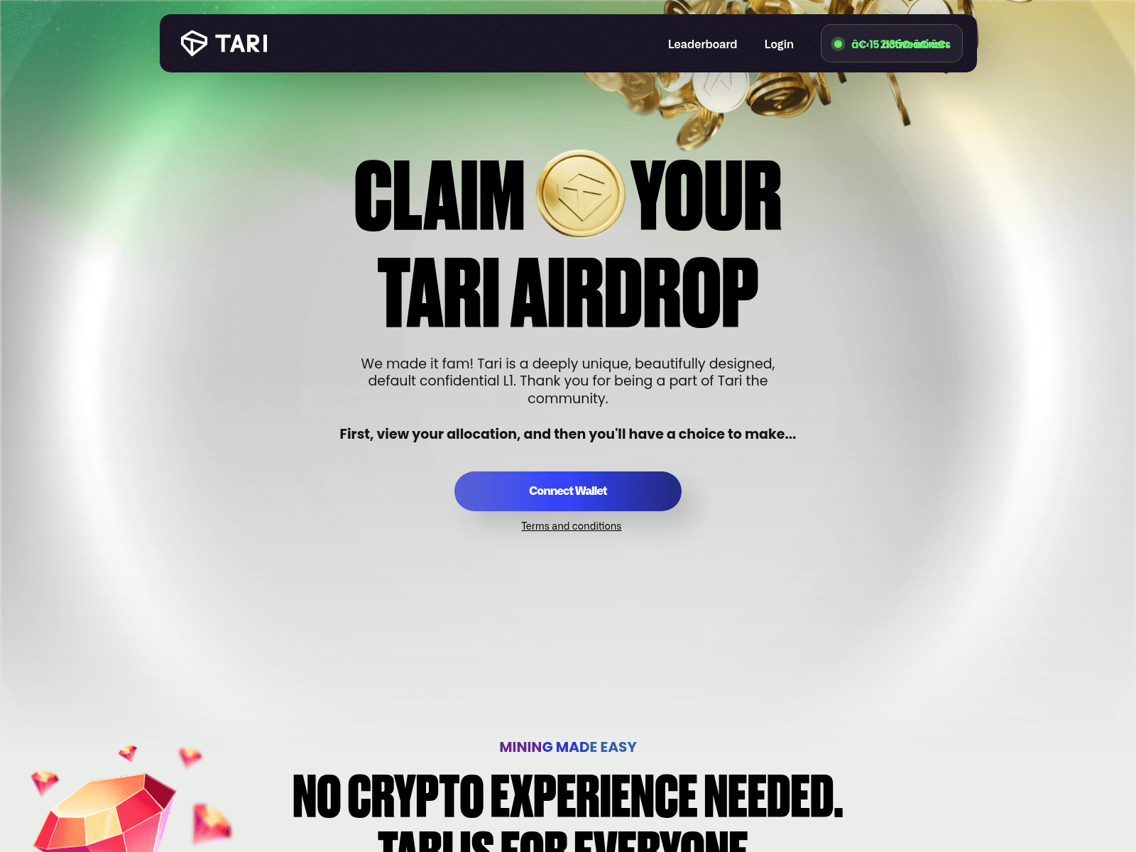Screenshot of claim-tari.org