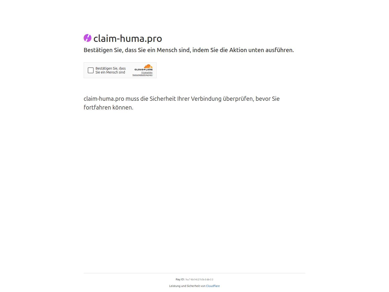 Screenshot of claim-huma.pro