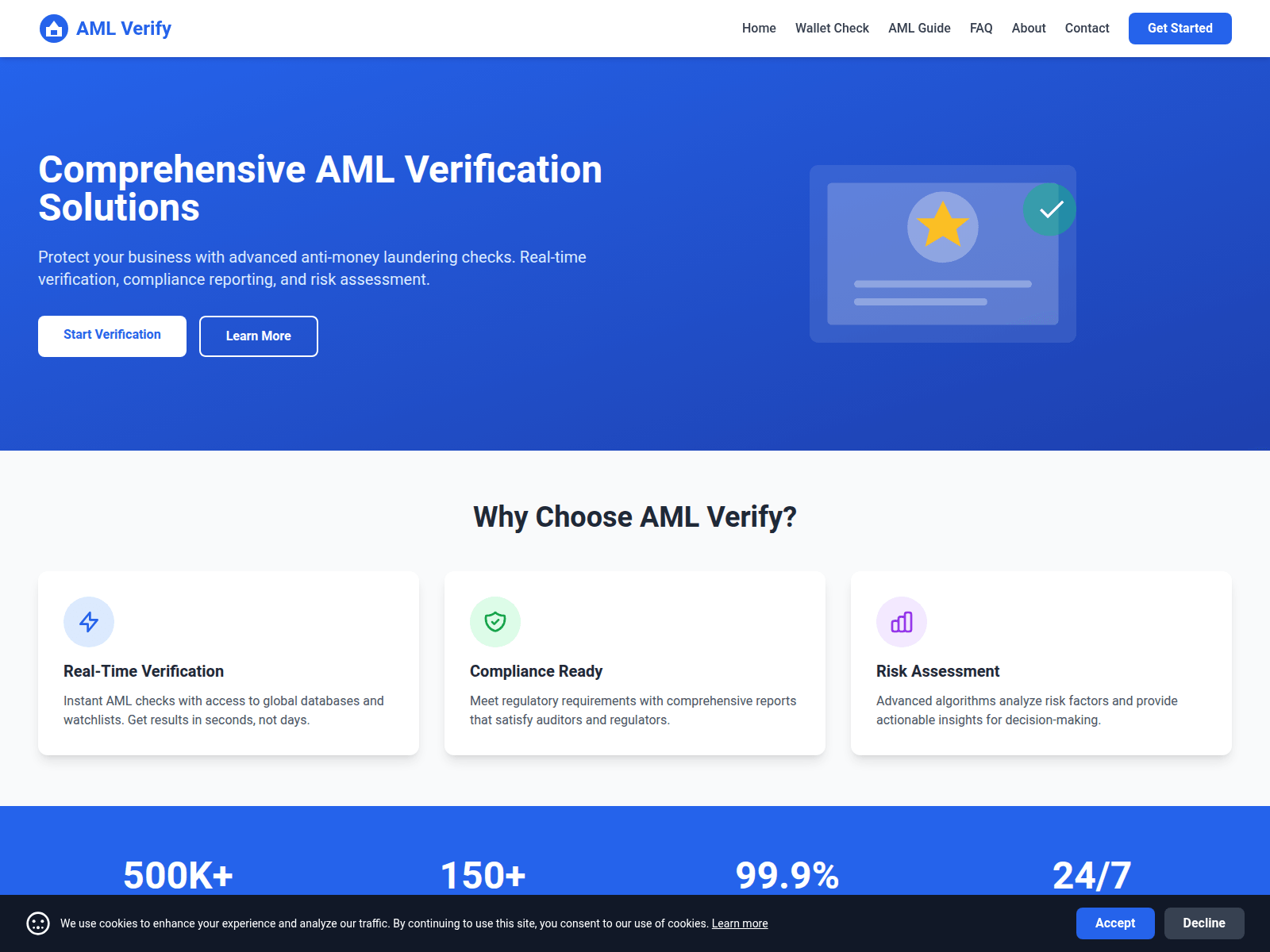 Screenshot of aml-wise.com