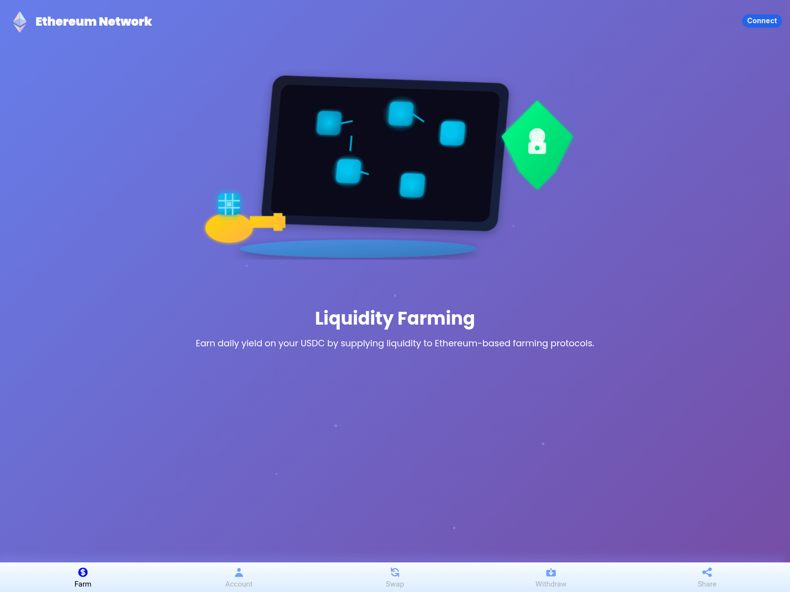 Screenshot of app.usdclmp.com