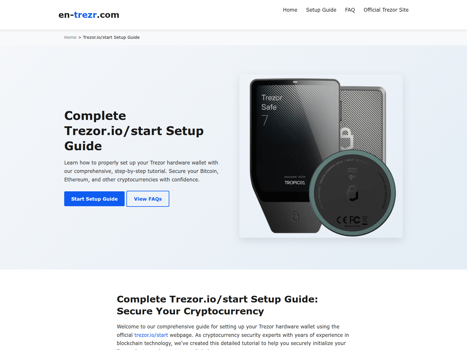 Screenshot of en-trezr.com