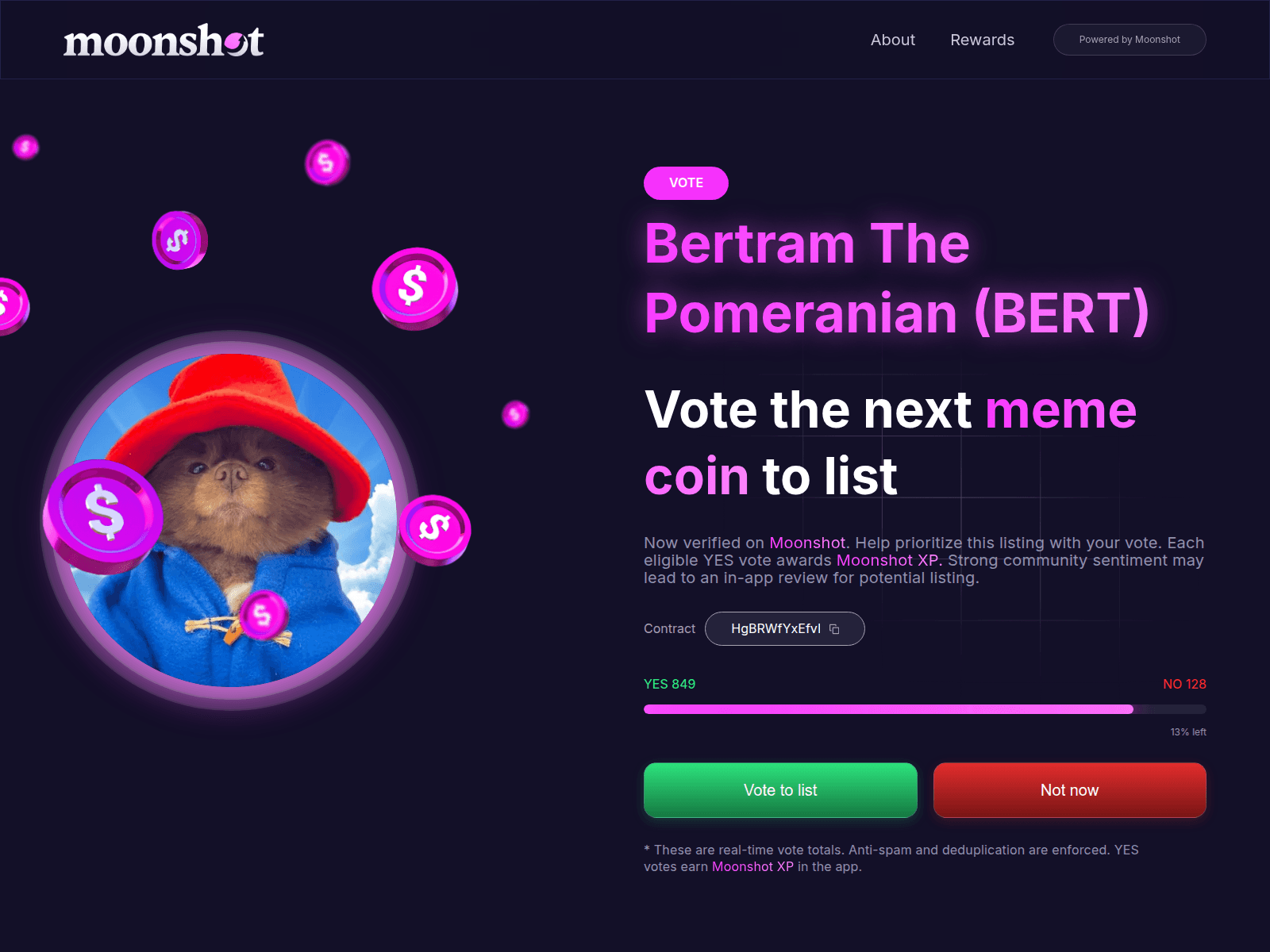 Screenshot of moonshot-toplist.money