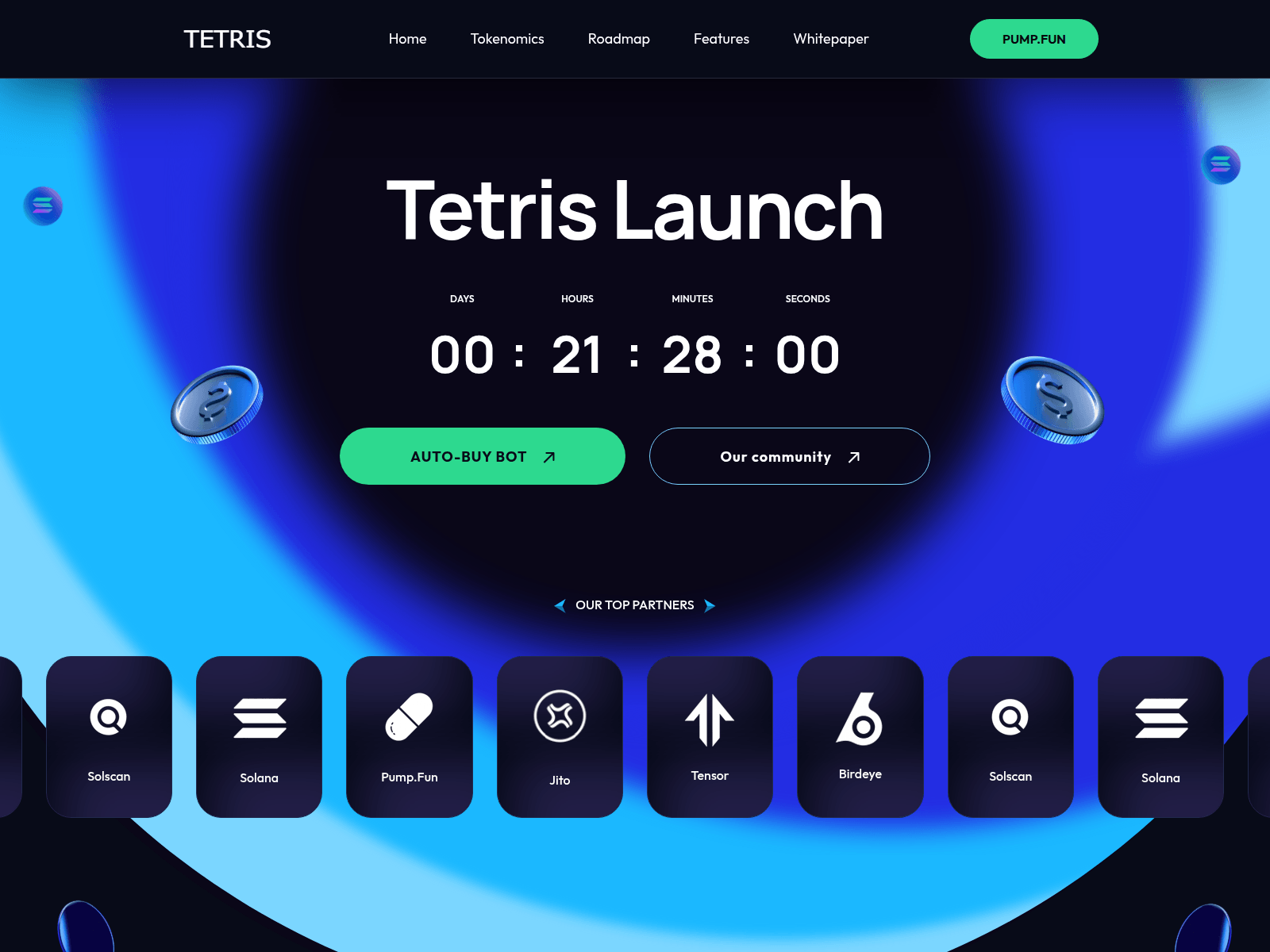 Screenshot of tetrislaunch.com