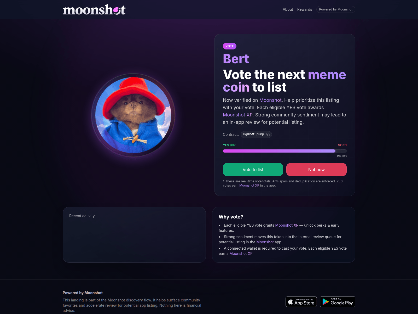 Screenshot of moonshot-votes.io