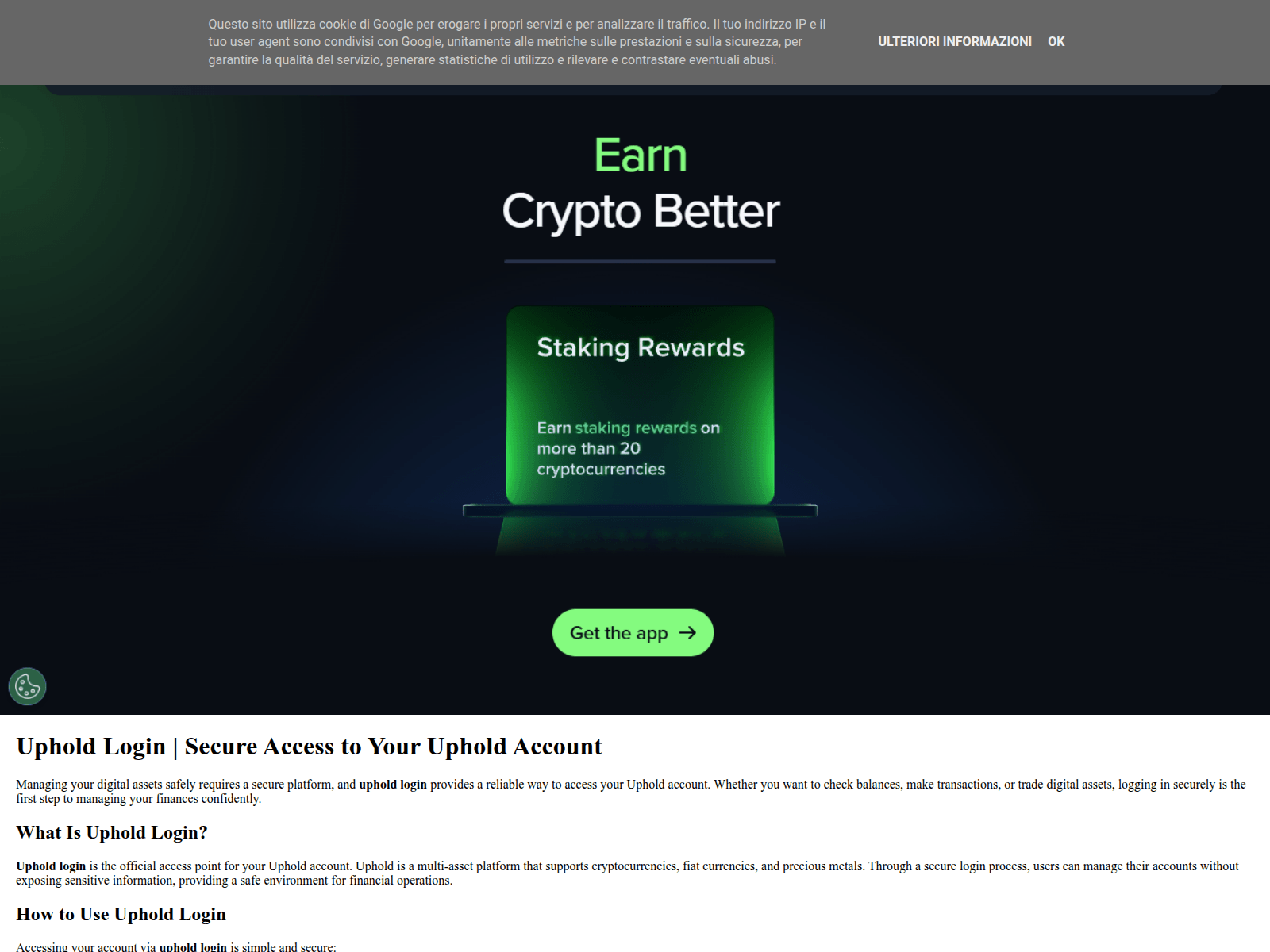 Screenshot of uphold-logiinnn.blogspot.it