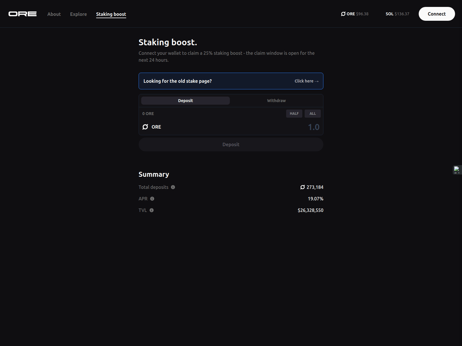Screenshot of ore-assets.xyz