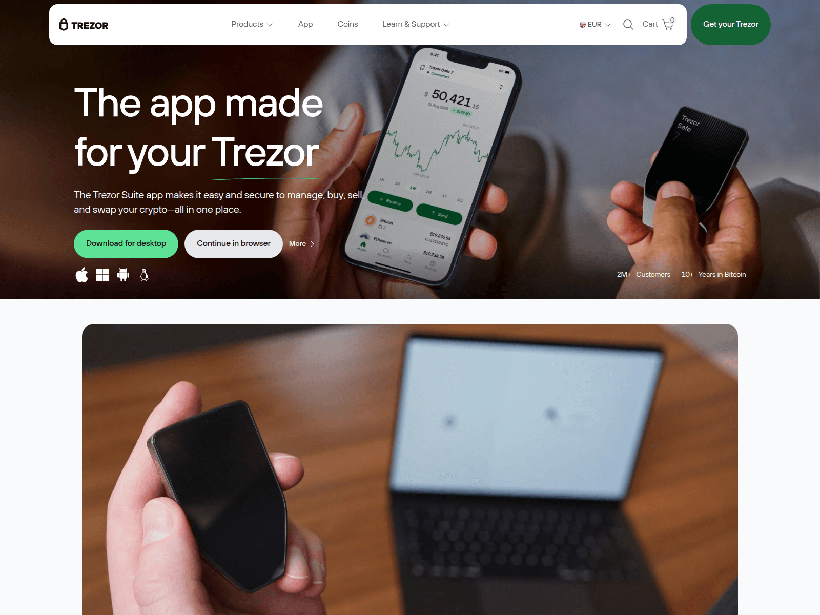 Screenshot of trezosr.us