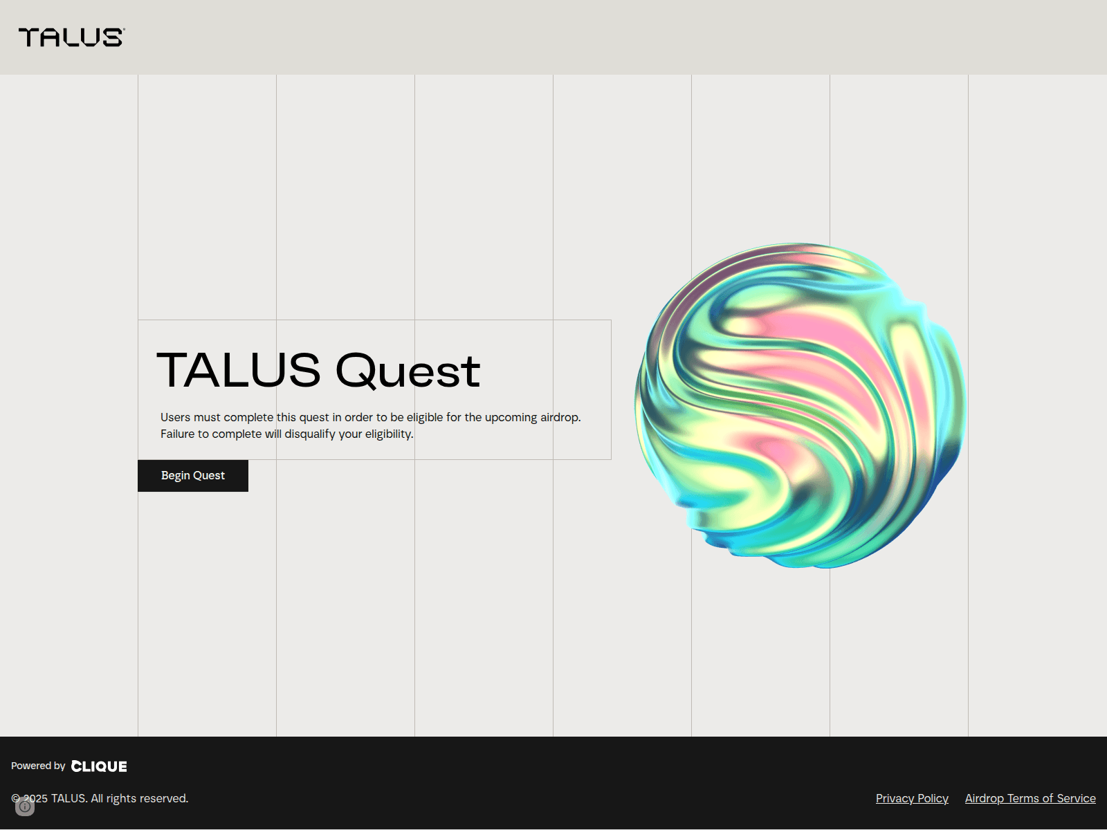 Screenshot of launch-talusfoundation.com