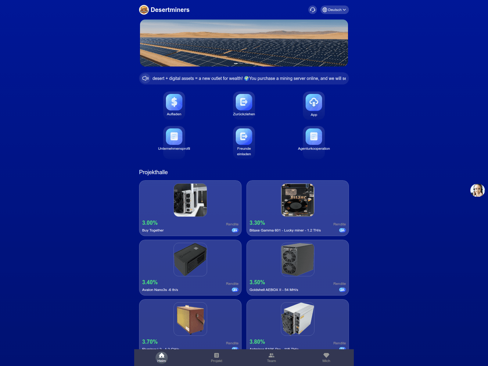 Screenshot of desertminers.com
