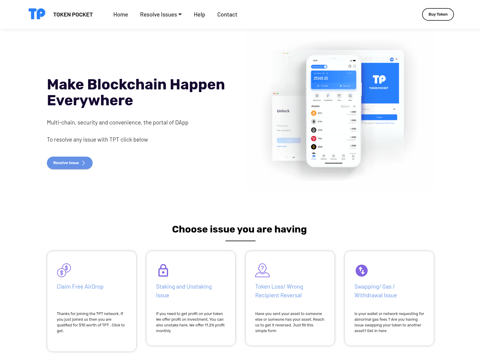 Screenshot of token-pocket.pages.dev