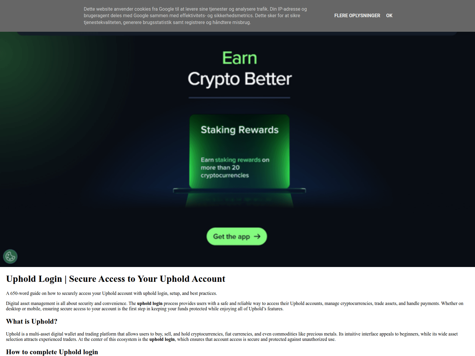 Screenshot of uphold-logiiin.blogspot.dk