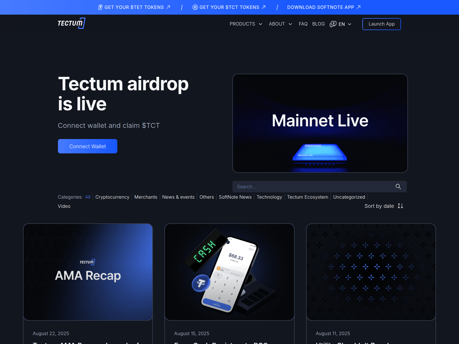 Screenshot of claim-tectum.org