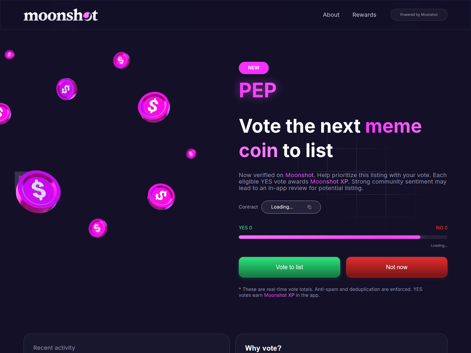 Screenshot of moonshote-vote.com