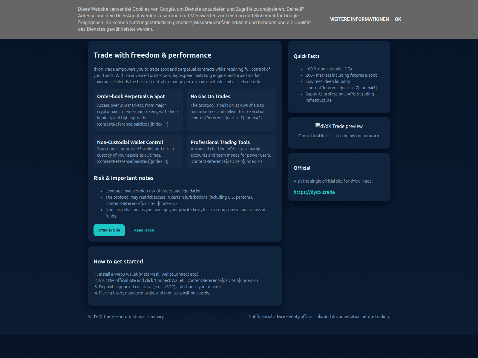 Screenshot of dydxetrade.blogspot.com
