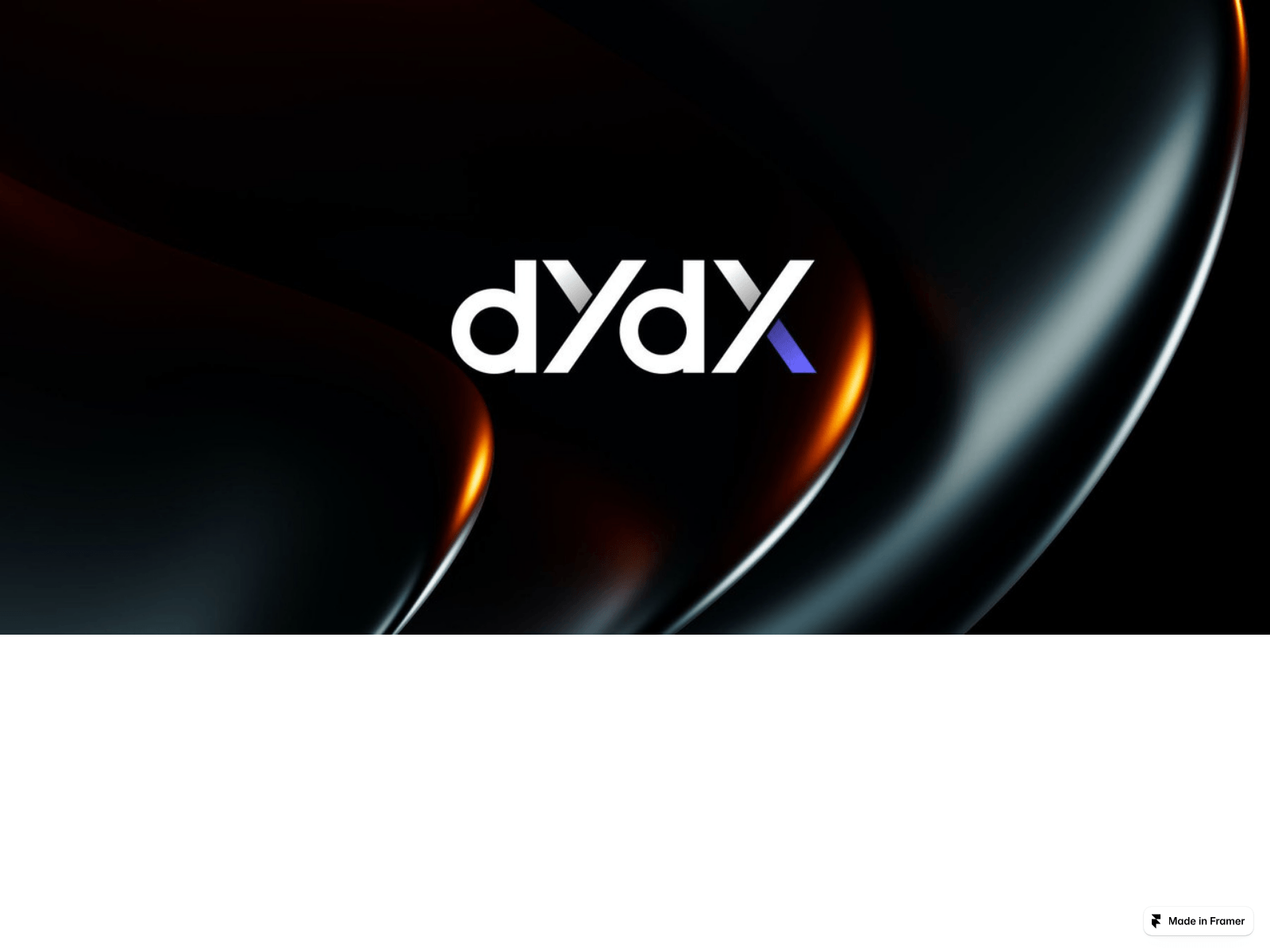 Screenshot of dydx-login.framer.ai