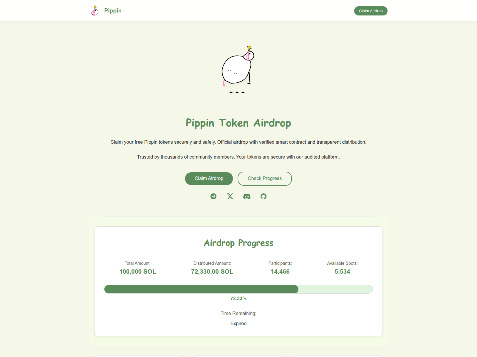 Screenshot of pippinmeme.org
