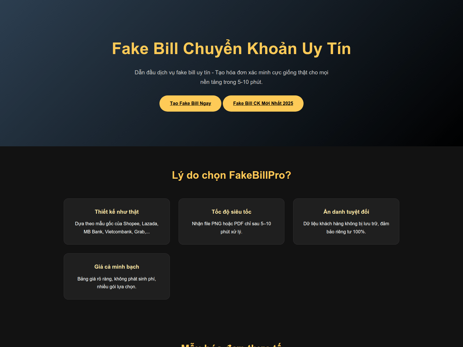 Screenshot of fakebill.asia