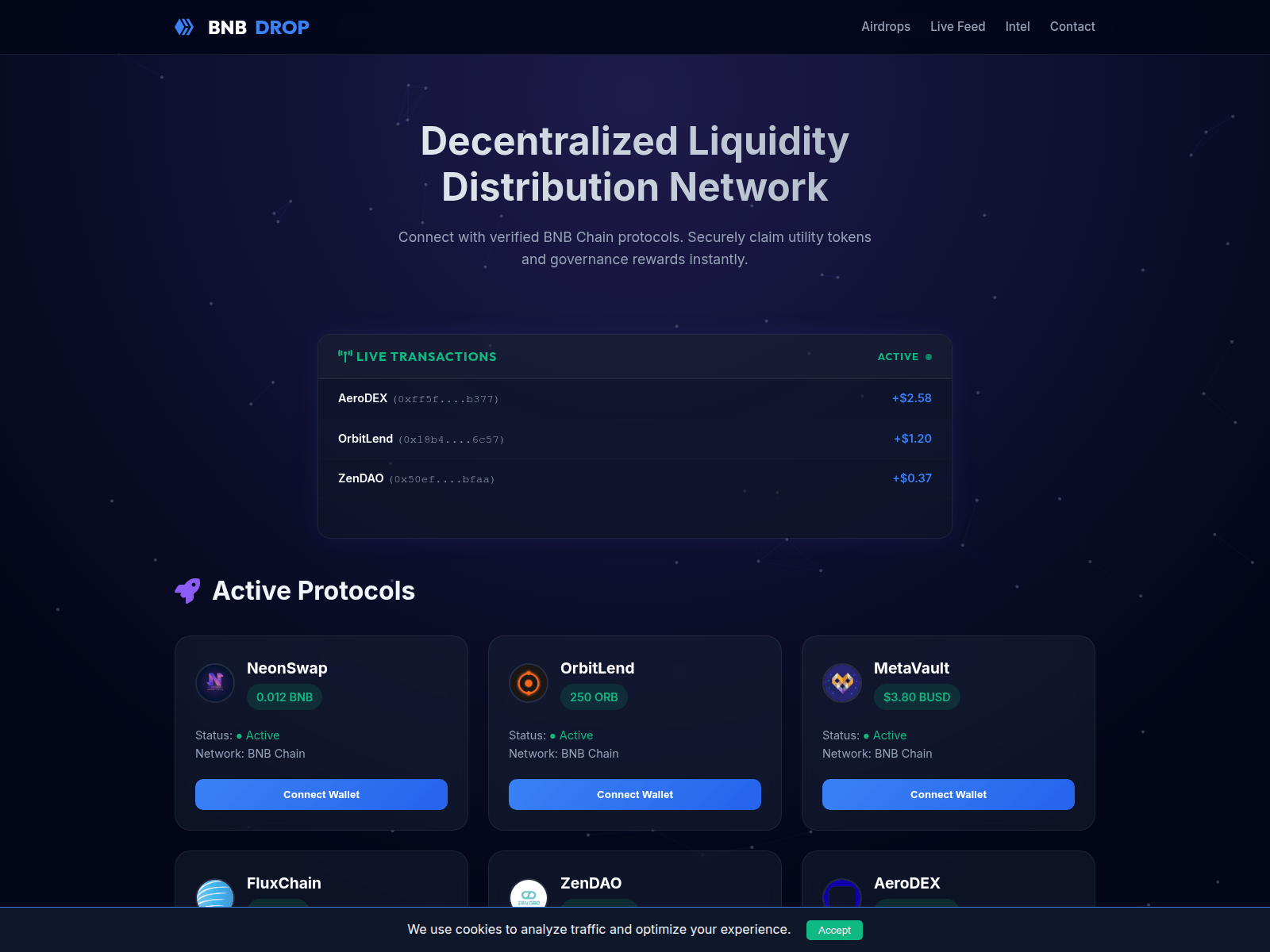Screenshot of bnbairdrop.today