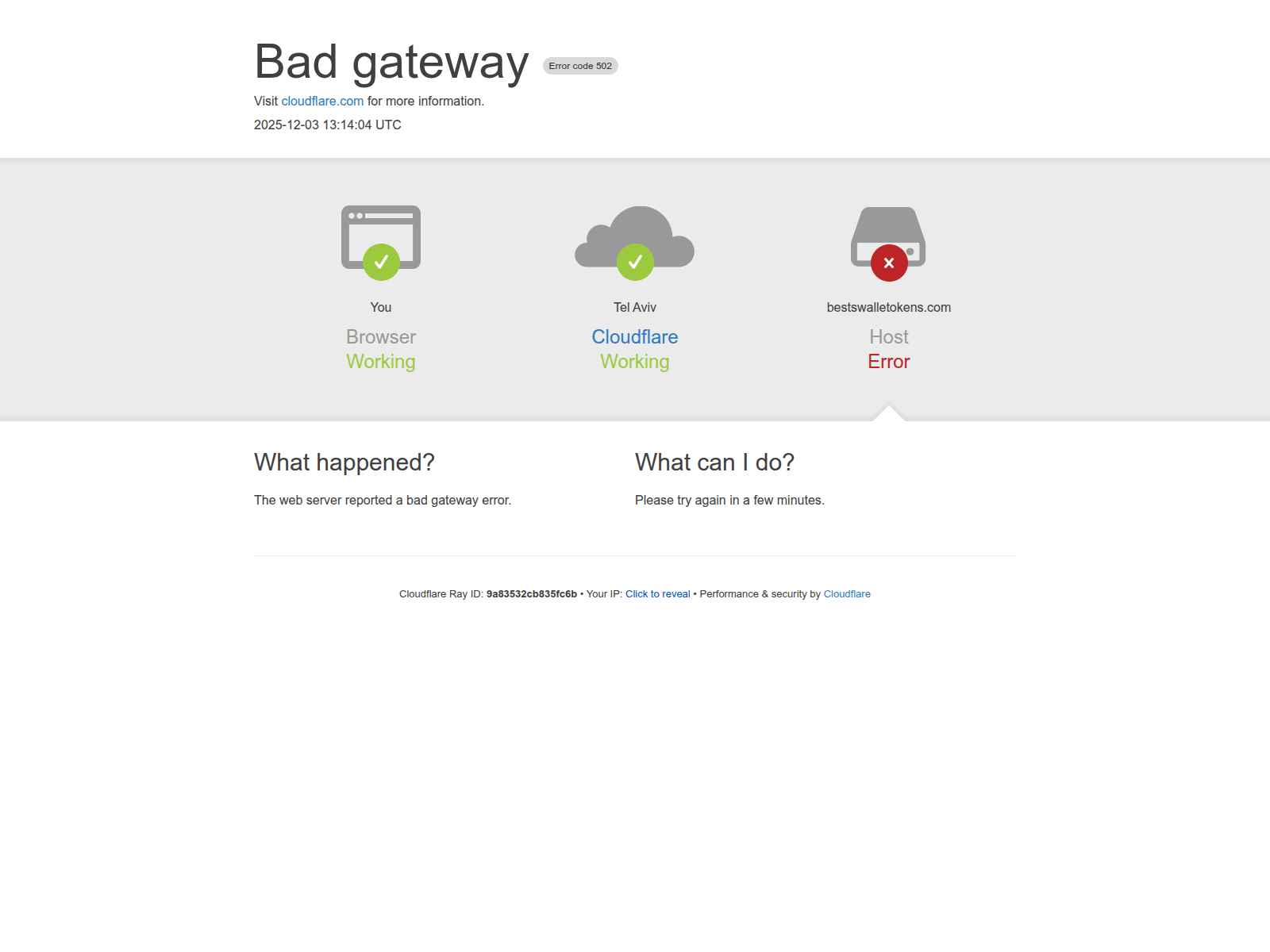 Screenshot of bestswalletokens.com