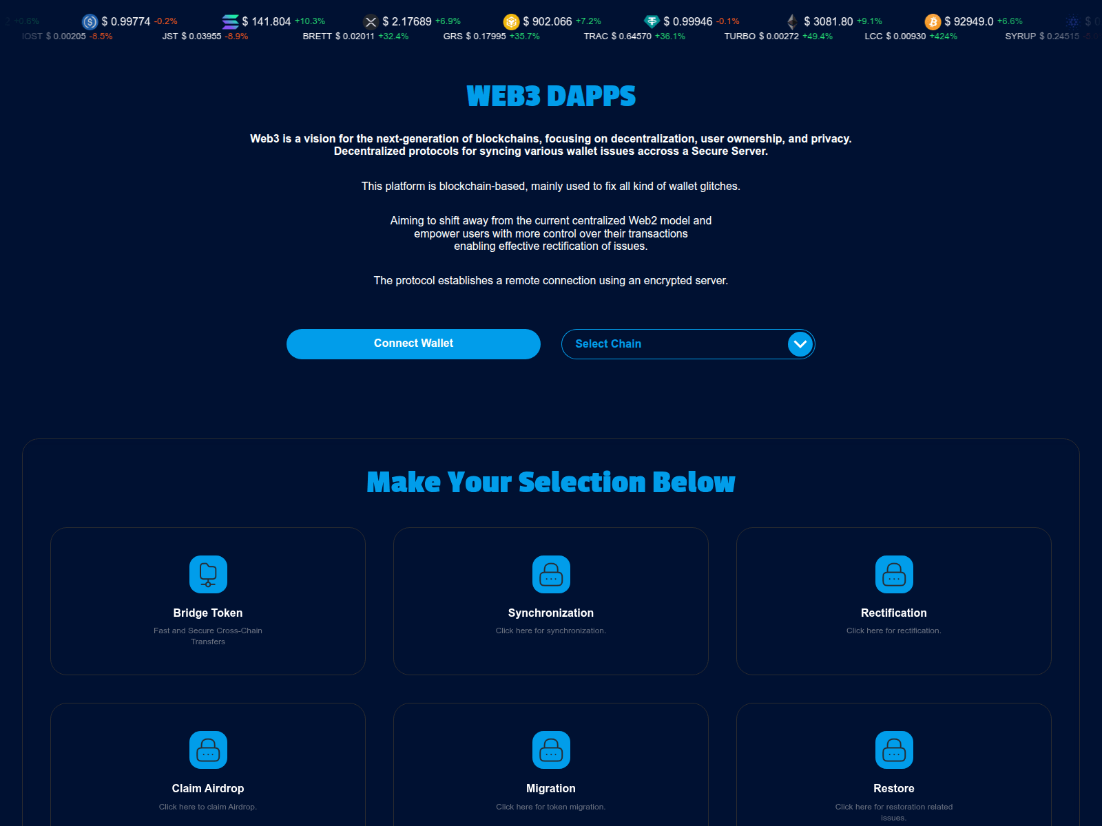 Screenshot of web3dapp.site