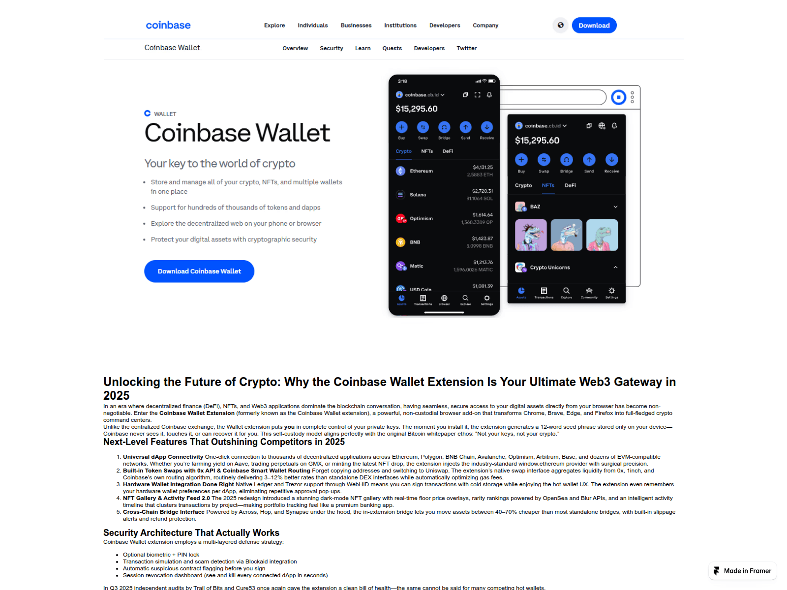 Screenshot of coinbas-exxte-web.framer.ai