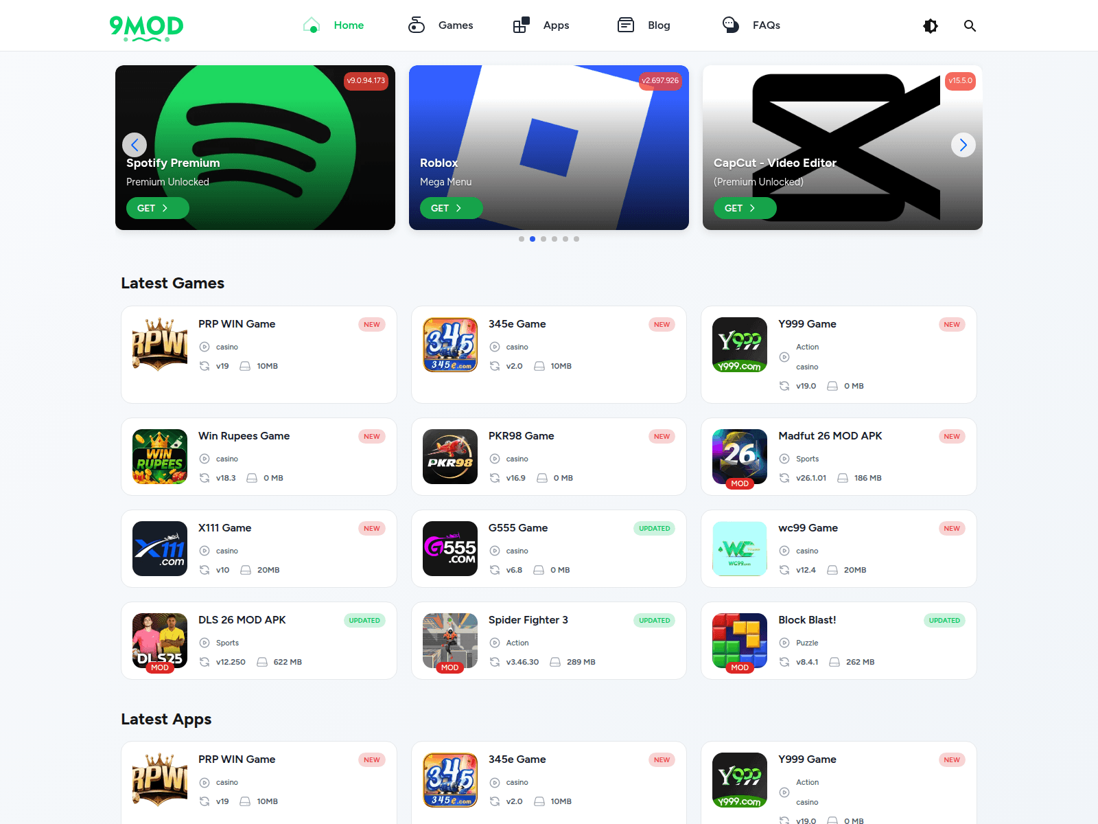 Screenshot of 9mod.cc
